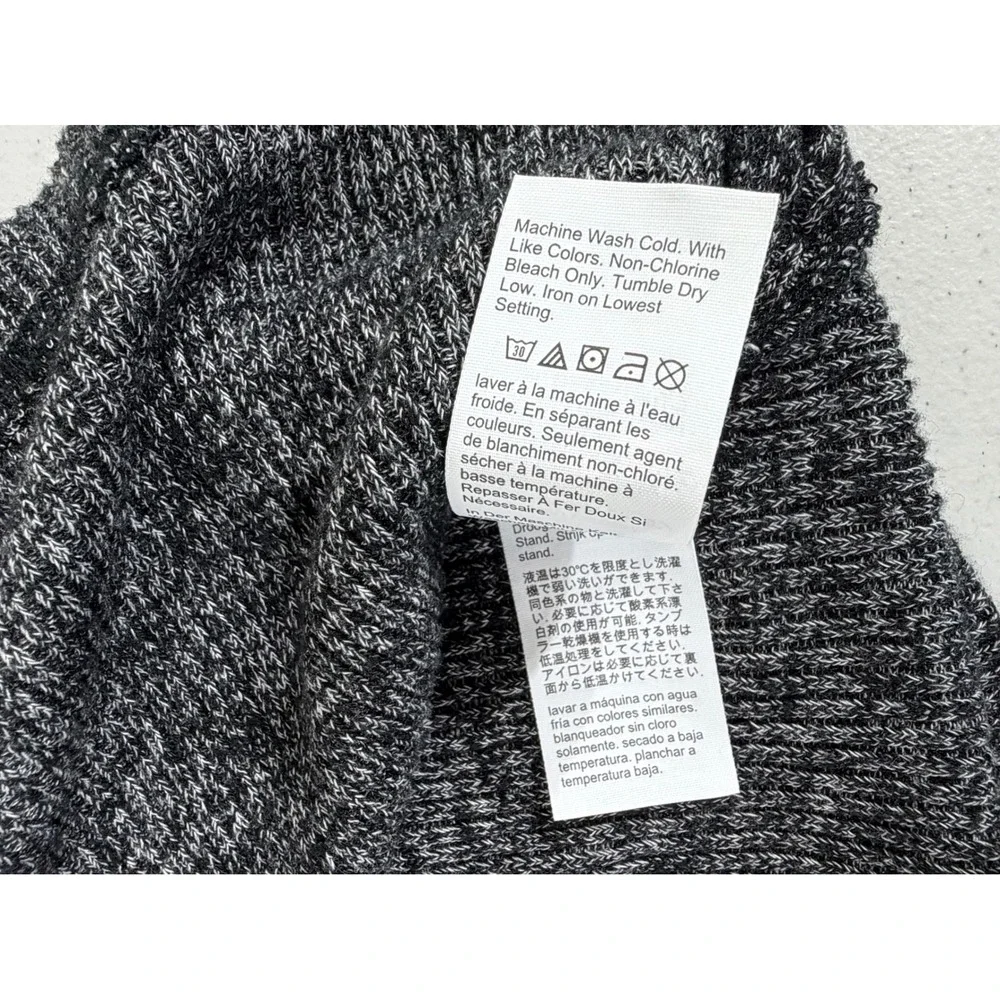 J Crew Funnel Neck‎ Sweater Size Small Gray Speckled Marled Ribbed Knit Stretchy